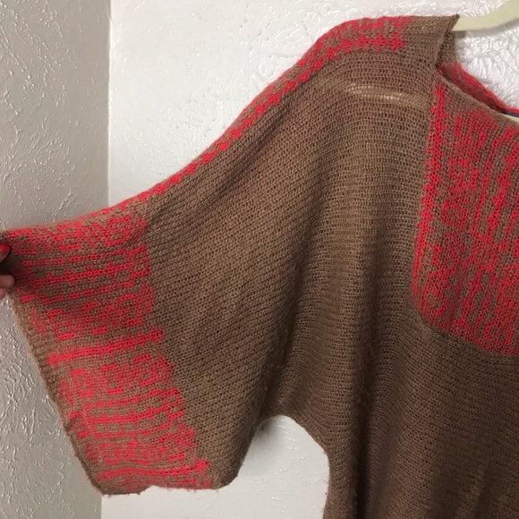 Wooden Ships Brown Embroidered Wool Knit Sweater - Picture 3 of 8